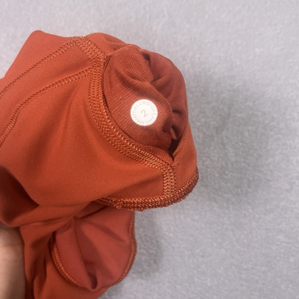 Lululemon Wunder Train High-Rise Tight Women 2 Cayenne Orange Leggings - Picture 3 of 5